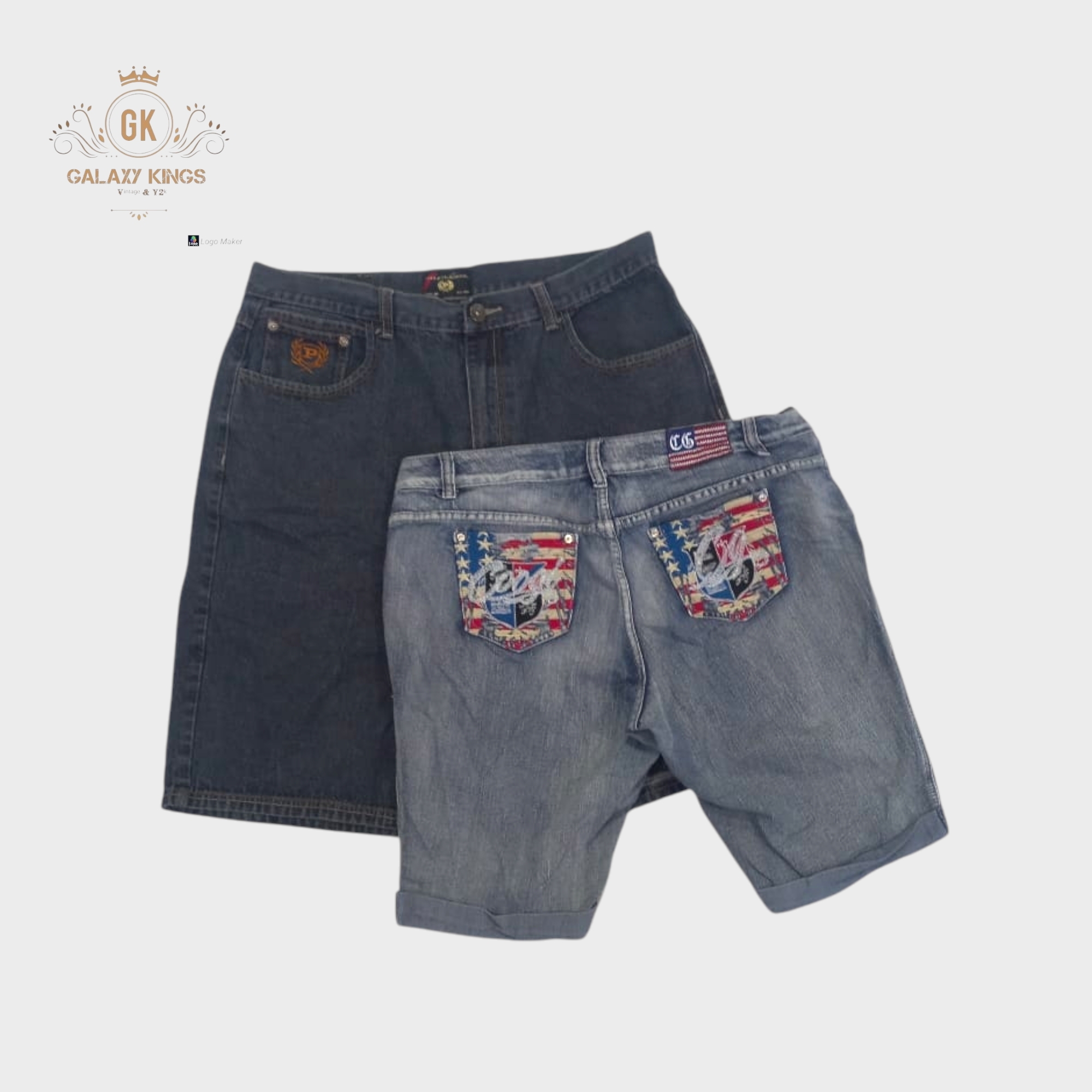 Shorts Beggy Hip Hop Y2K