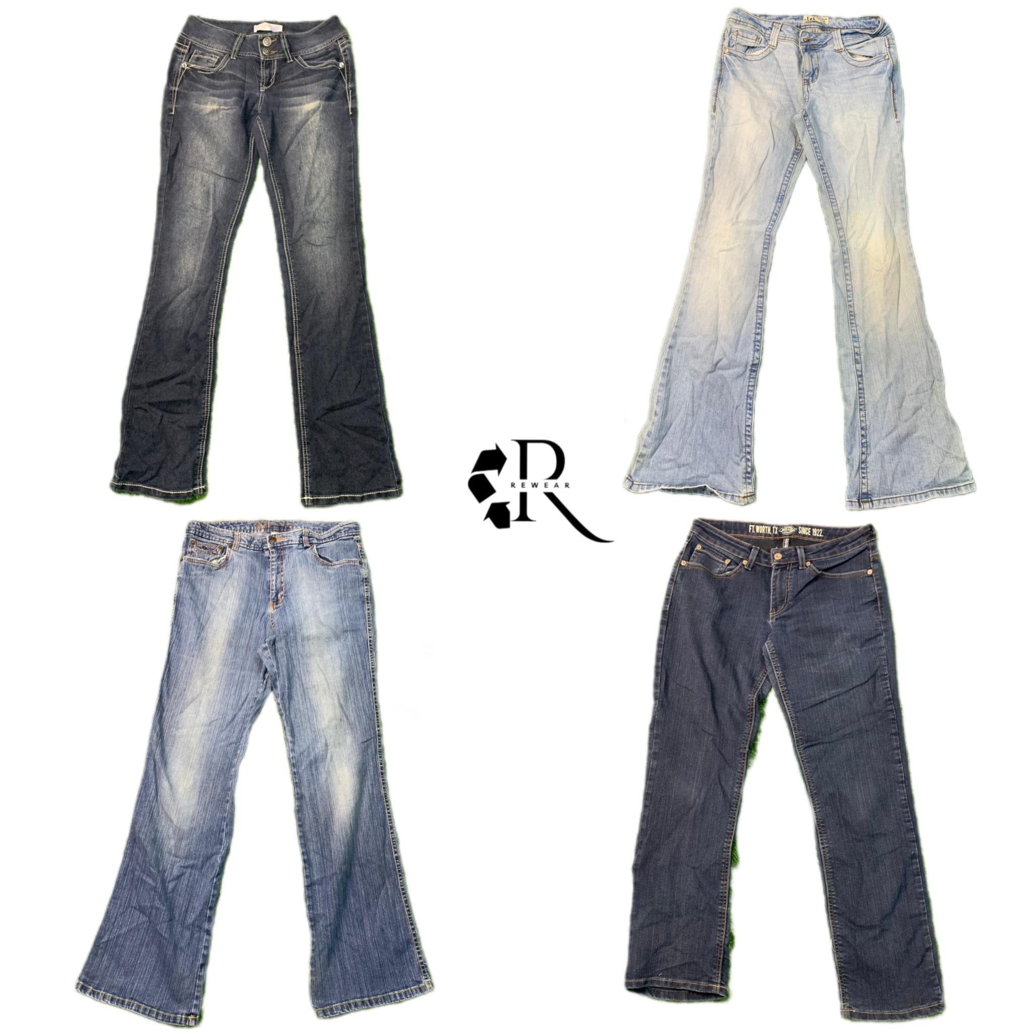 Y2K Denim Flared Jeans RW-1424