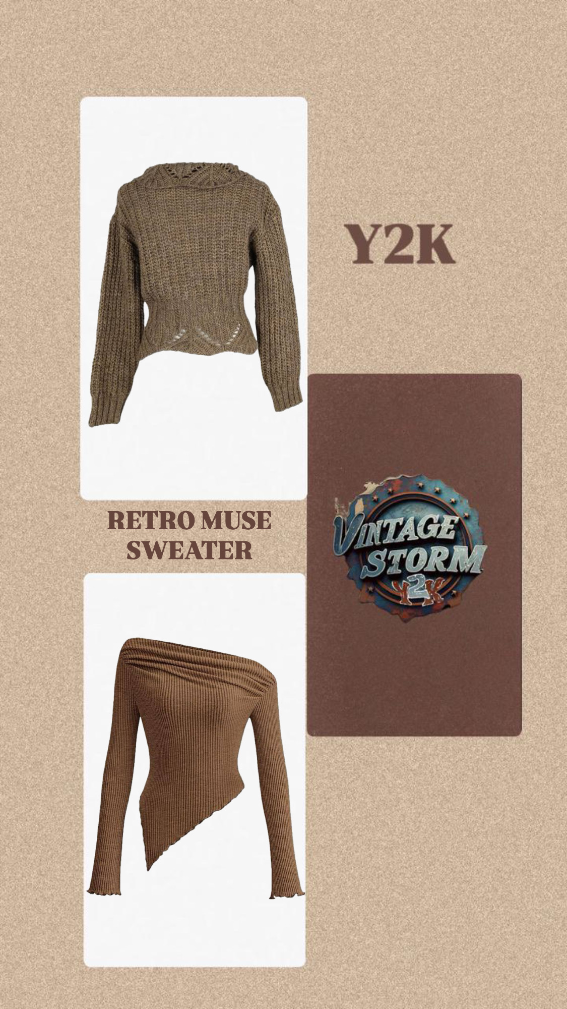 Y2K Retro Muse Sweater