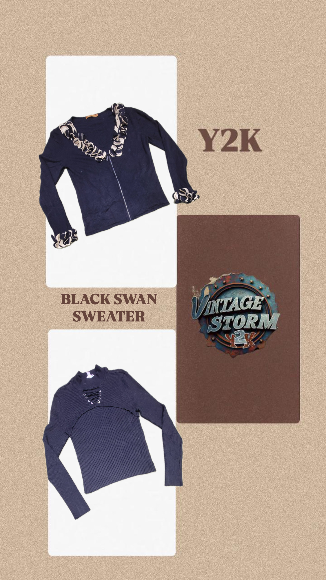 Y2K Black Swan Sweater