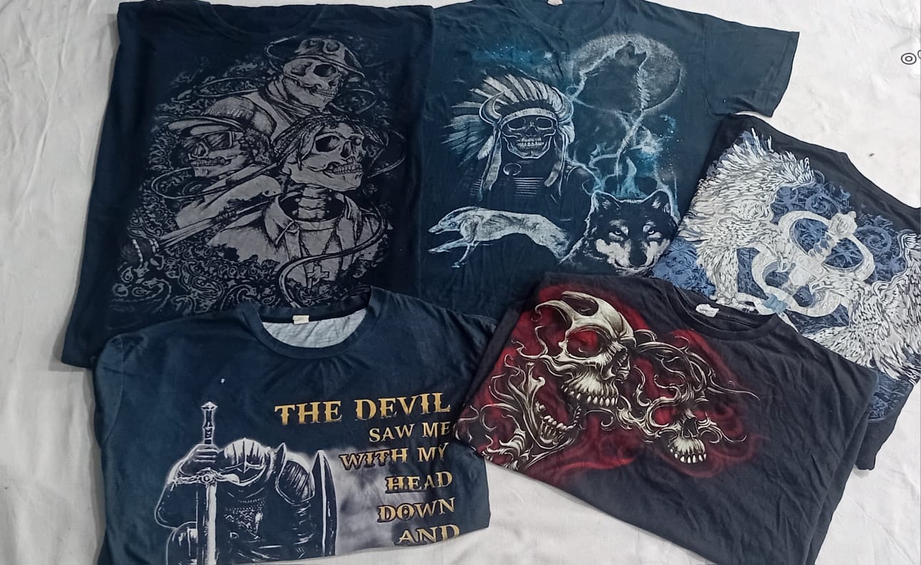 CR5754 ヴィンテージ スカル Tシャツ