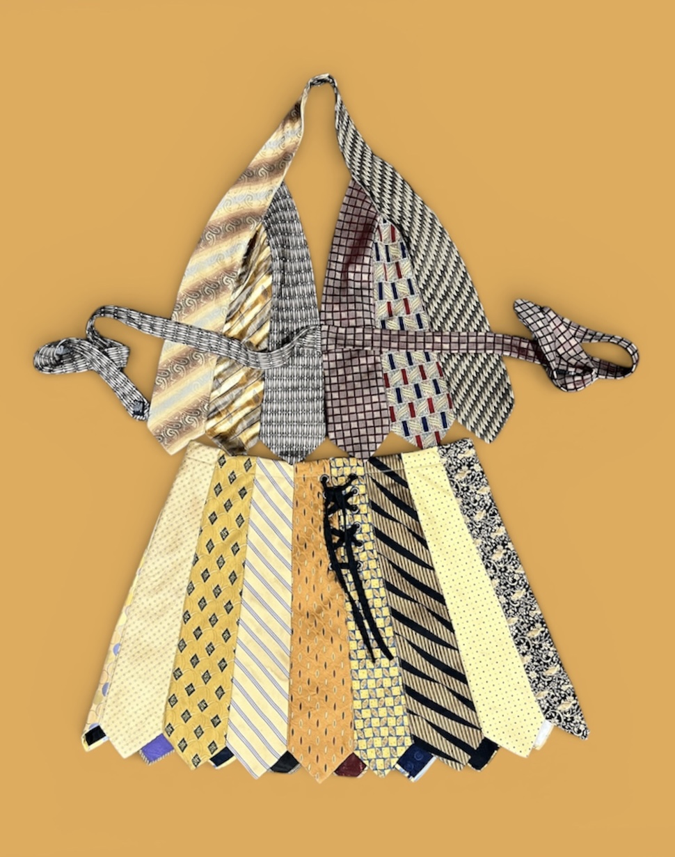 Fs-54 Upcycled tie top tie skirt