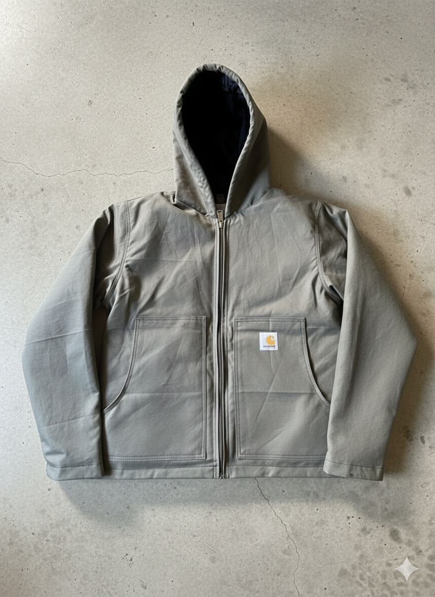 Carhartt rework style gray hooded jackets