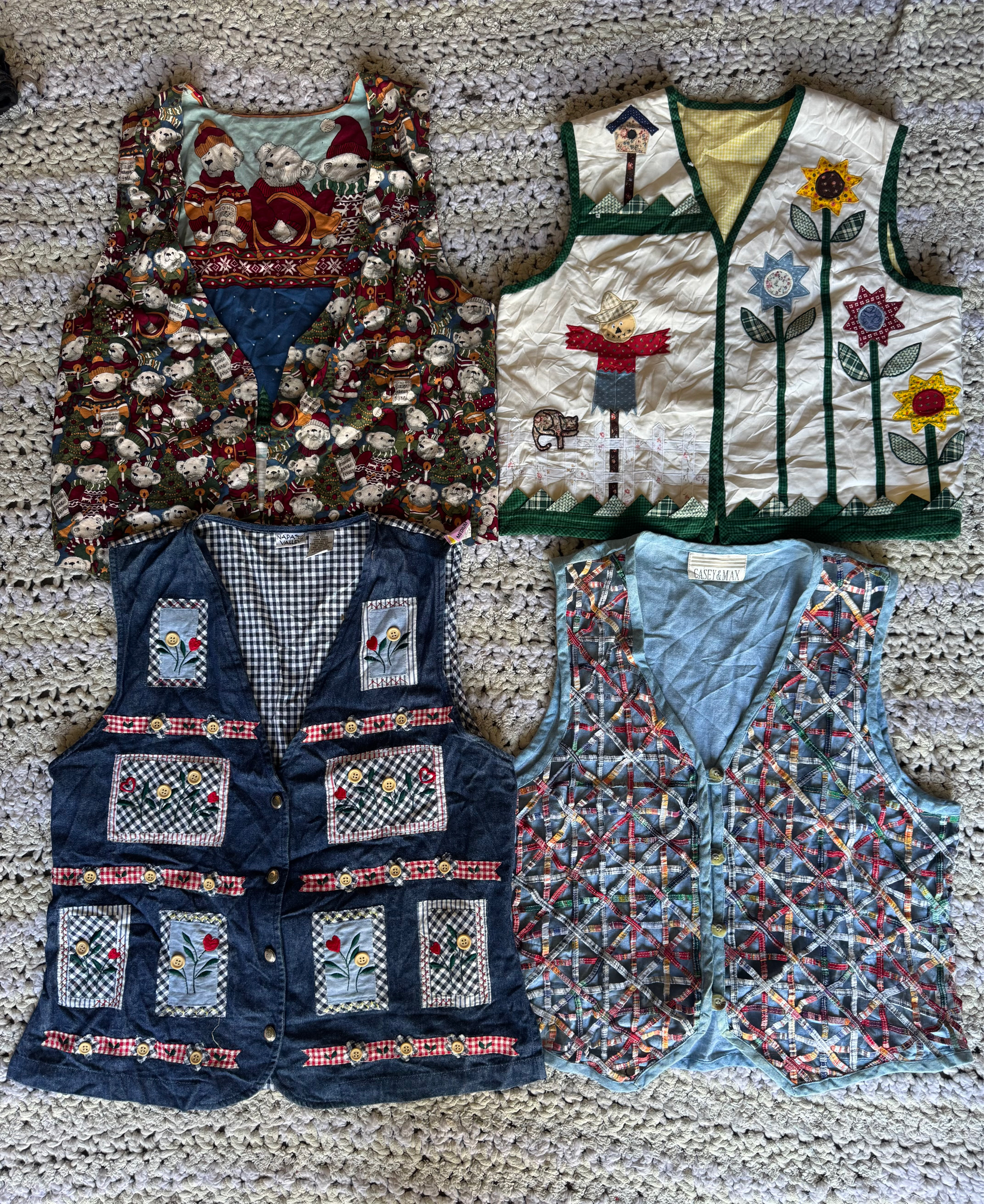 Chalecos de mezcla de bordado de mezclilla 20 piezas