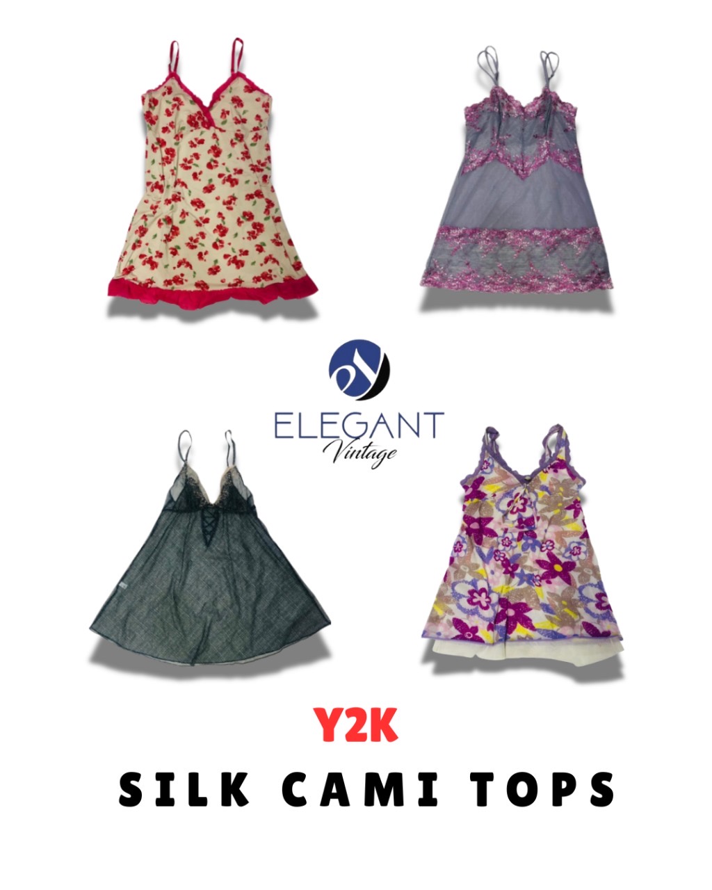 Y2K Seiden-Cami-Tops - EV1675