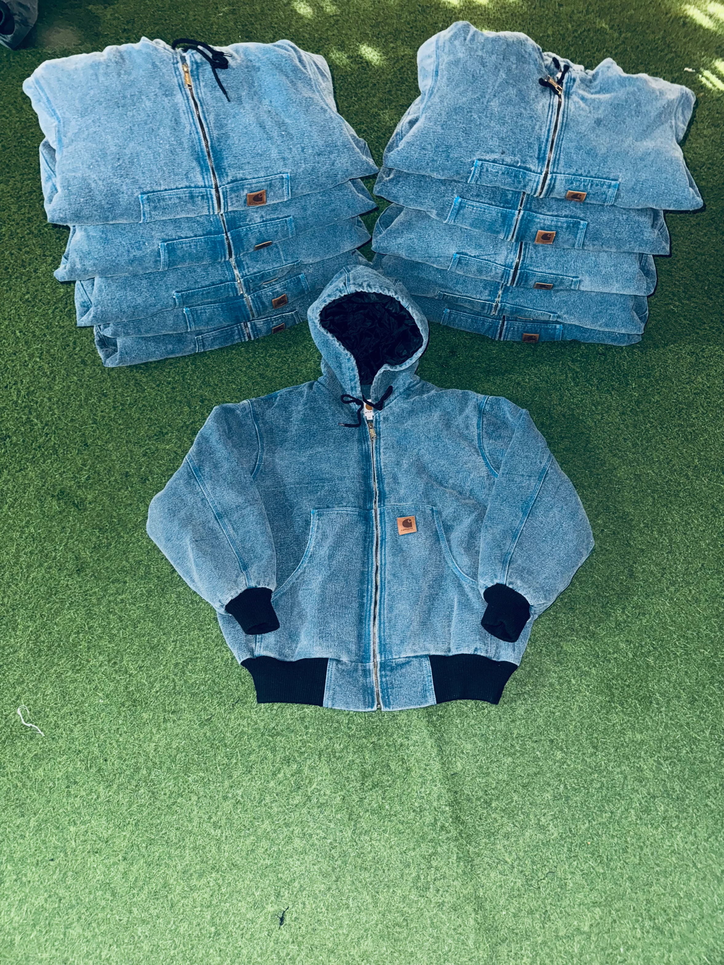rework style acid wash carhartt baby blue carhartt jackets