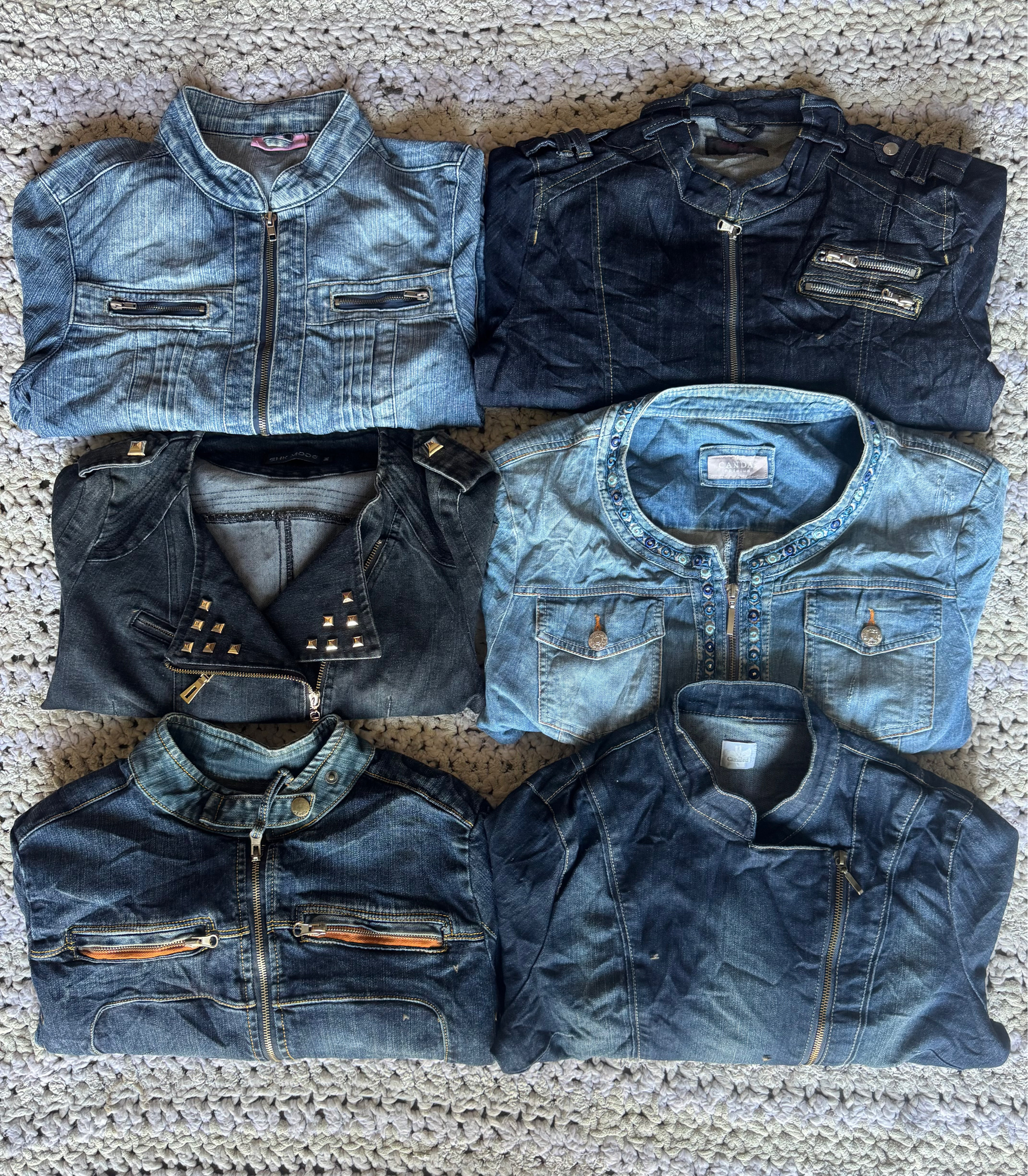 Denim unbranded jackets 20 pieces