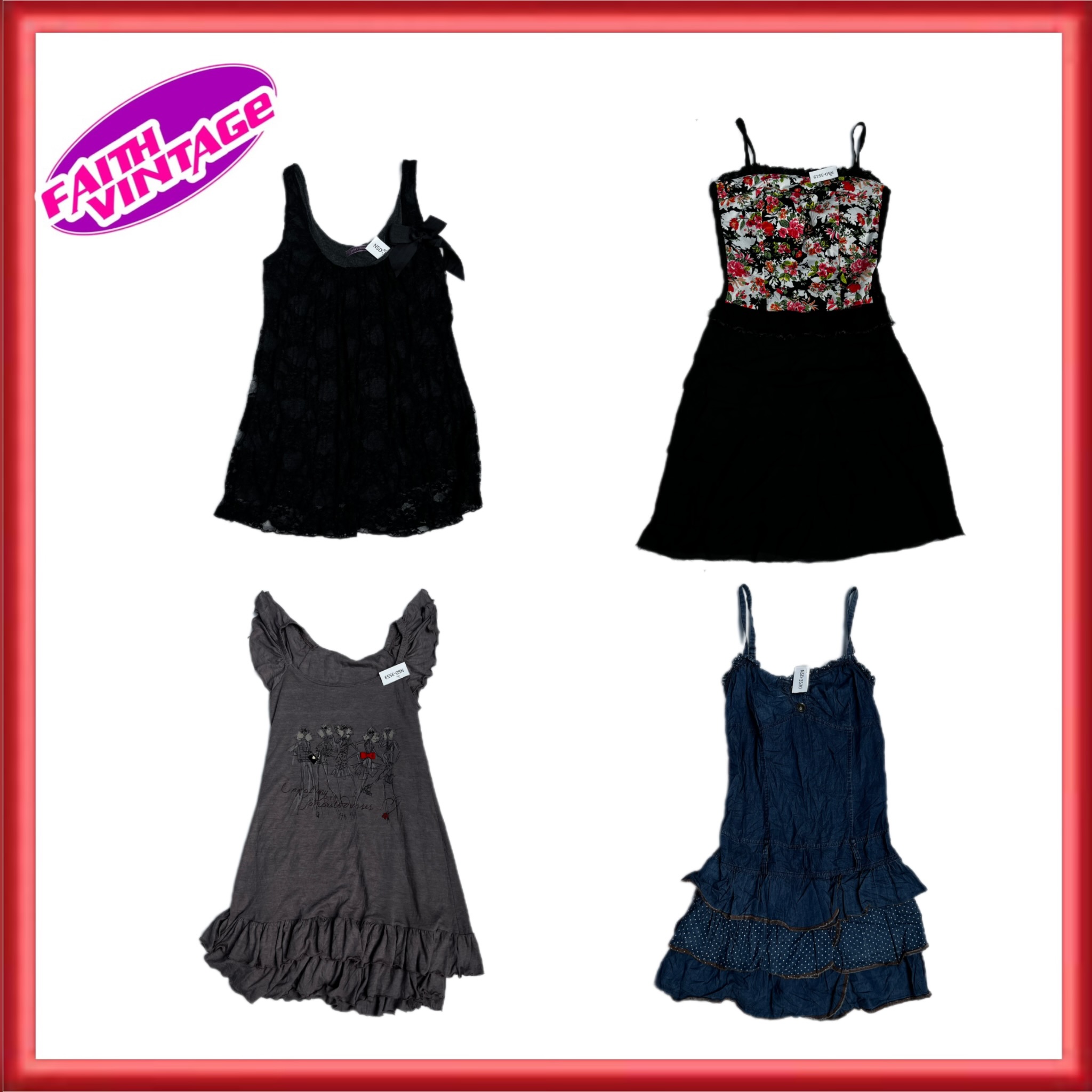 Layers Pattern Code Dresses(FV-287)