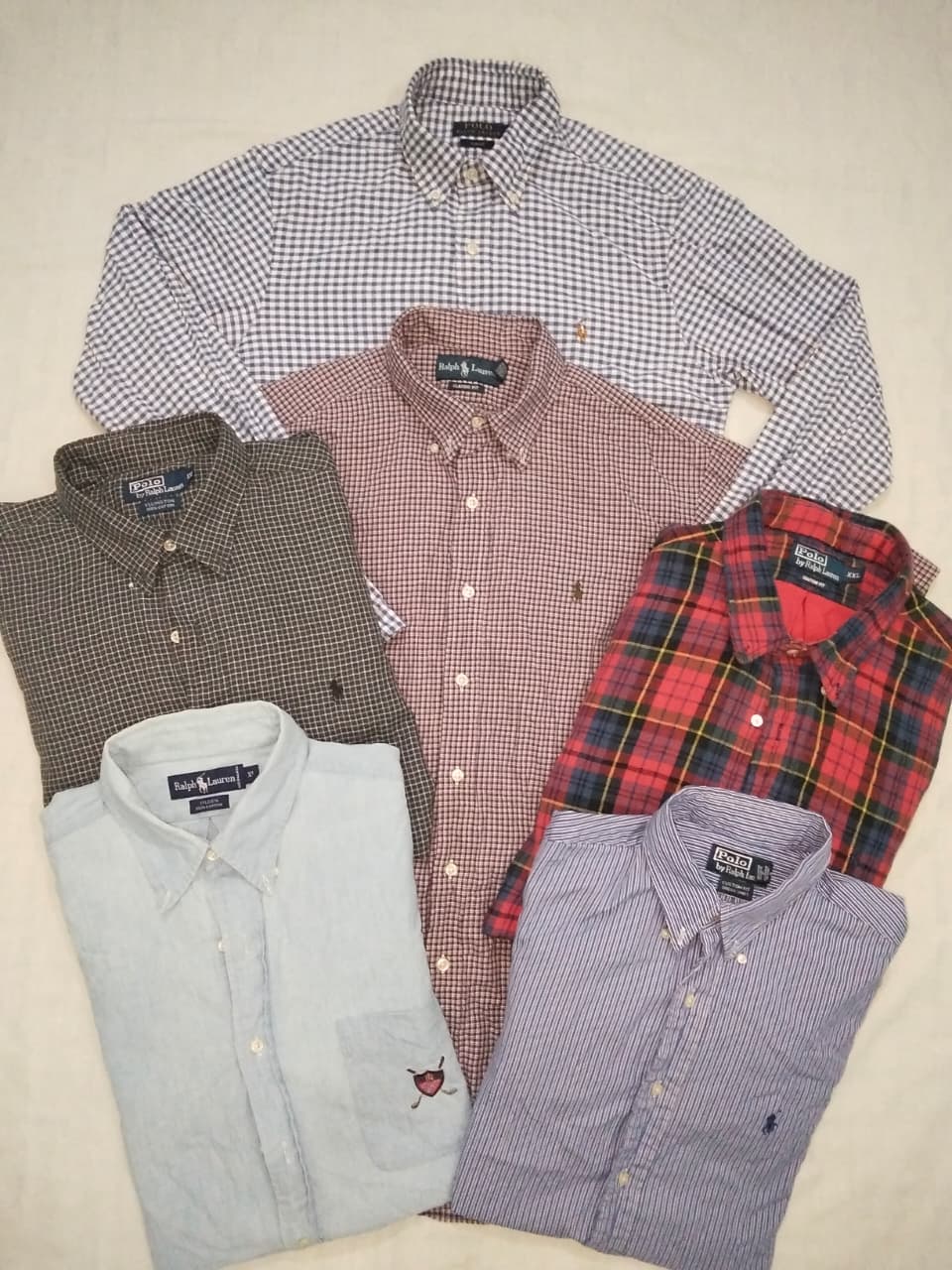 Chemises en coton à manches longues pour hommes