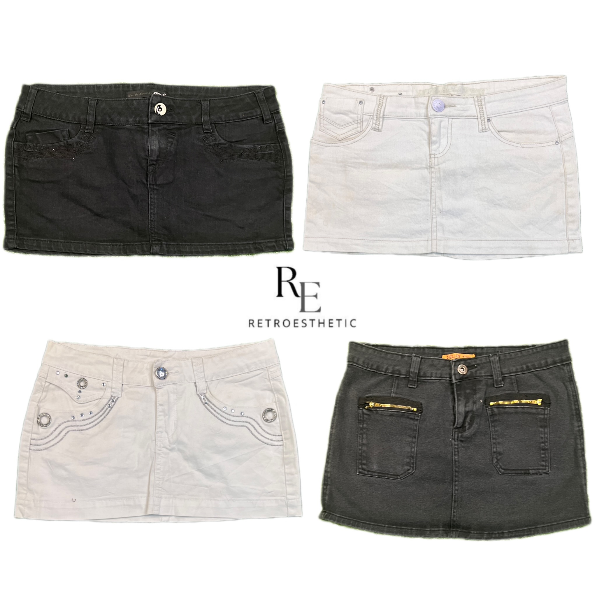 Y2K Era Cyber Girl Micro Mini Skirts RE-2688