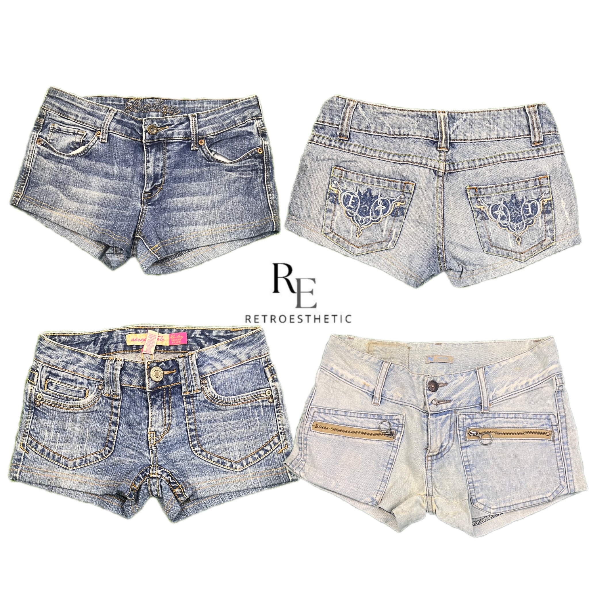Y2K Paris Hilton Girl Denim Sexy Short RE-2689