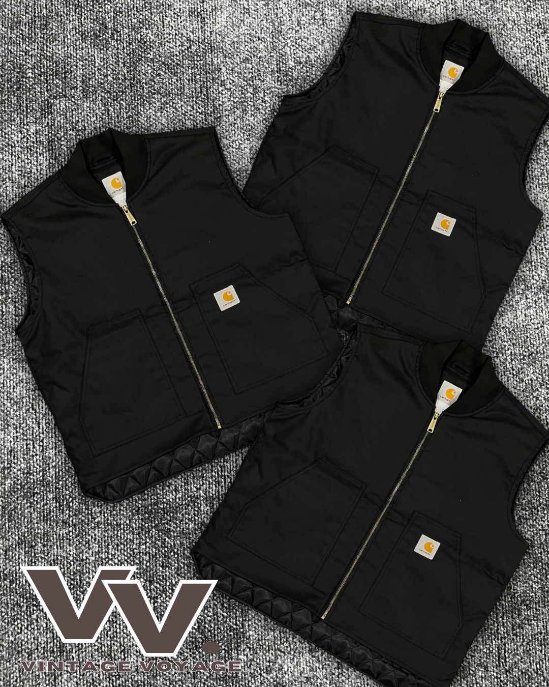Carhartt umgestalteter Stil schwarze Gilets #3112