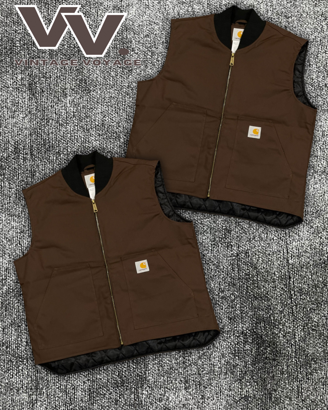 Carhartt reworked style brown gilets #3112