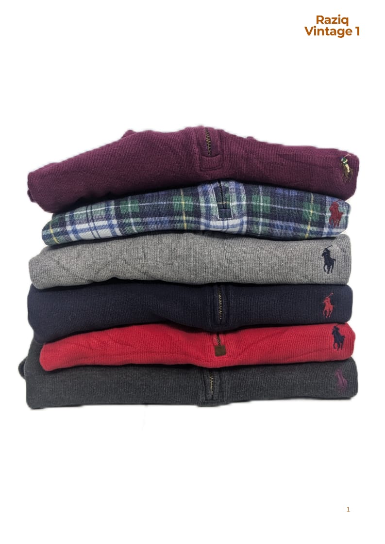 💥 RV1579 Ralph Lauren 1/4 Zip Knitwear