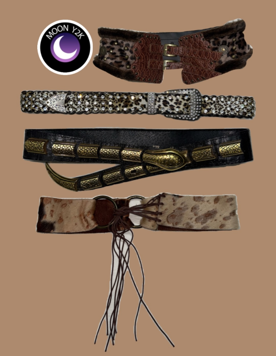 Ceintures Chunky Y2k avec imprimés animaliers