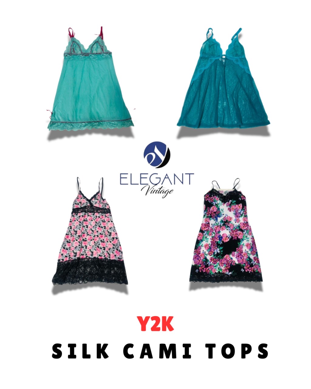 Y2K Silk Cami Tops - EV1676