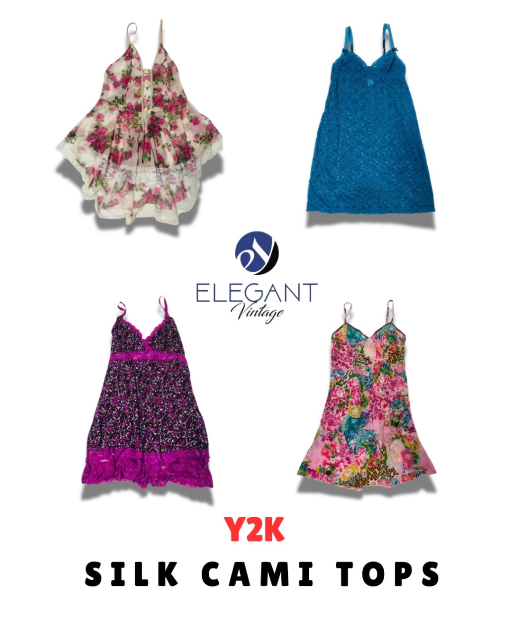 Y2K Silk Cami Tops - EV1677