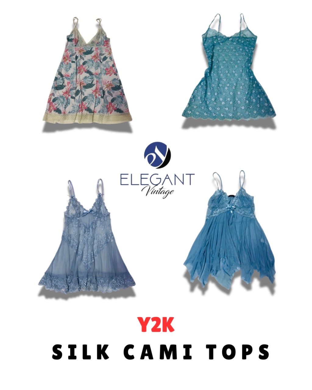 Y2K Silk Cami Tops - EV1678