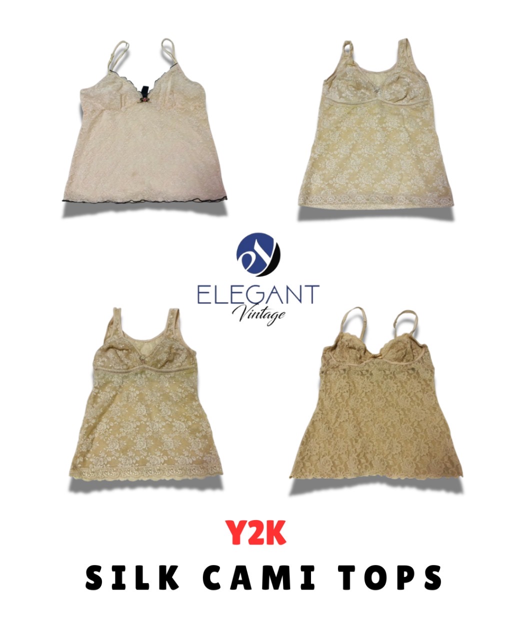 Y2K Silk Cami Tops - EV1679