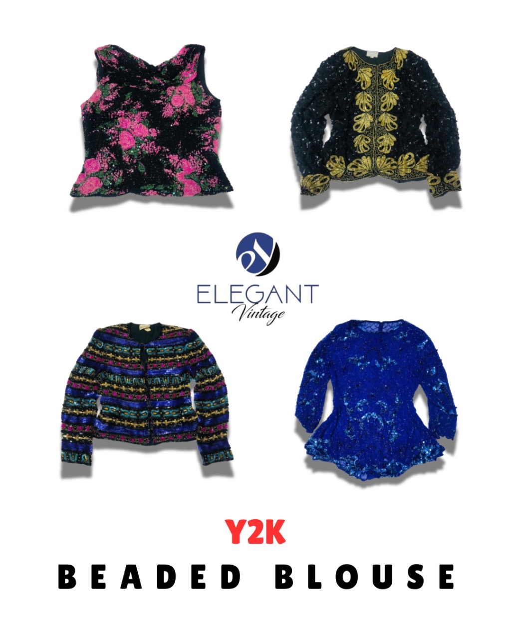 Y2K Beaded Blouse - EV1681