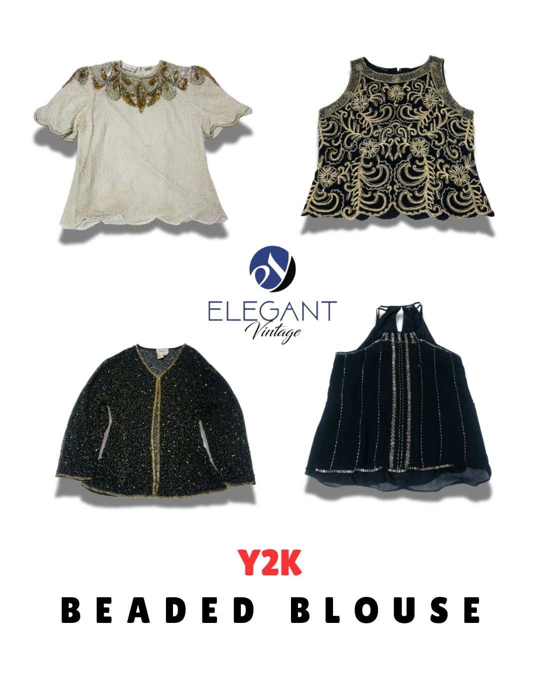 Y2K Beaded Blouse - EV1684