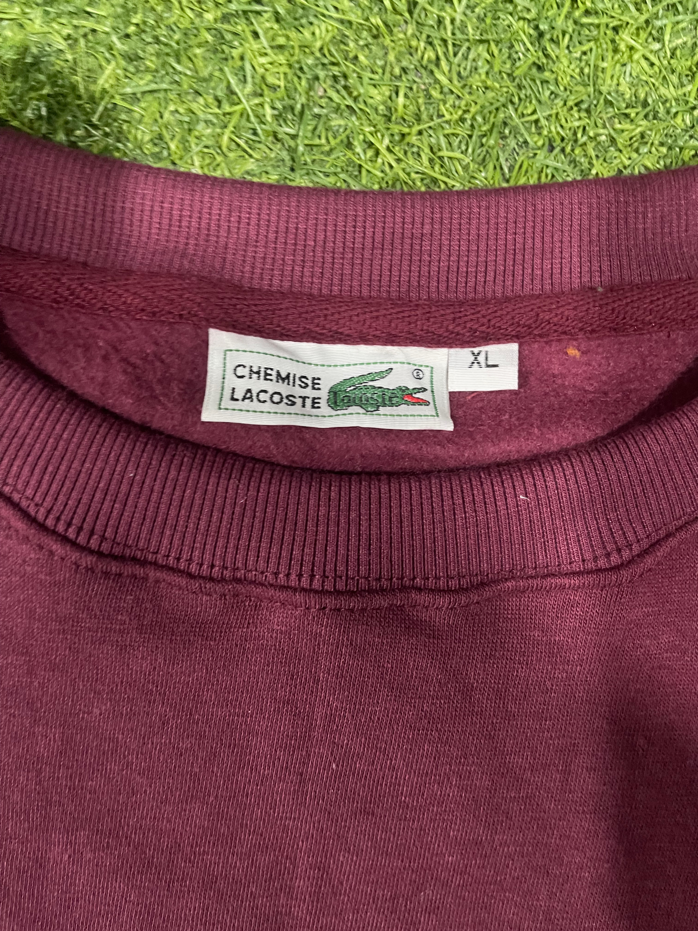 「ラコステ クルーネック スウェットシャツ リワーク スタイル」