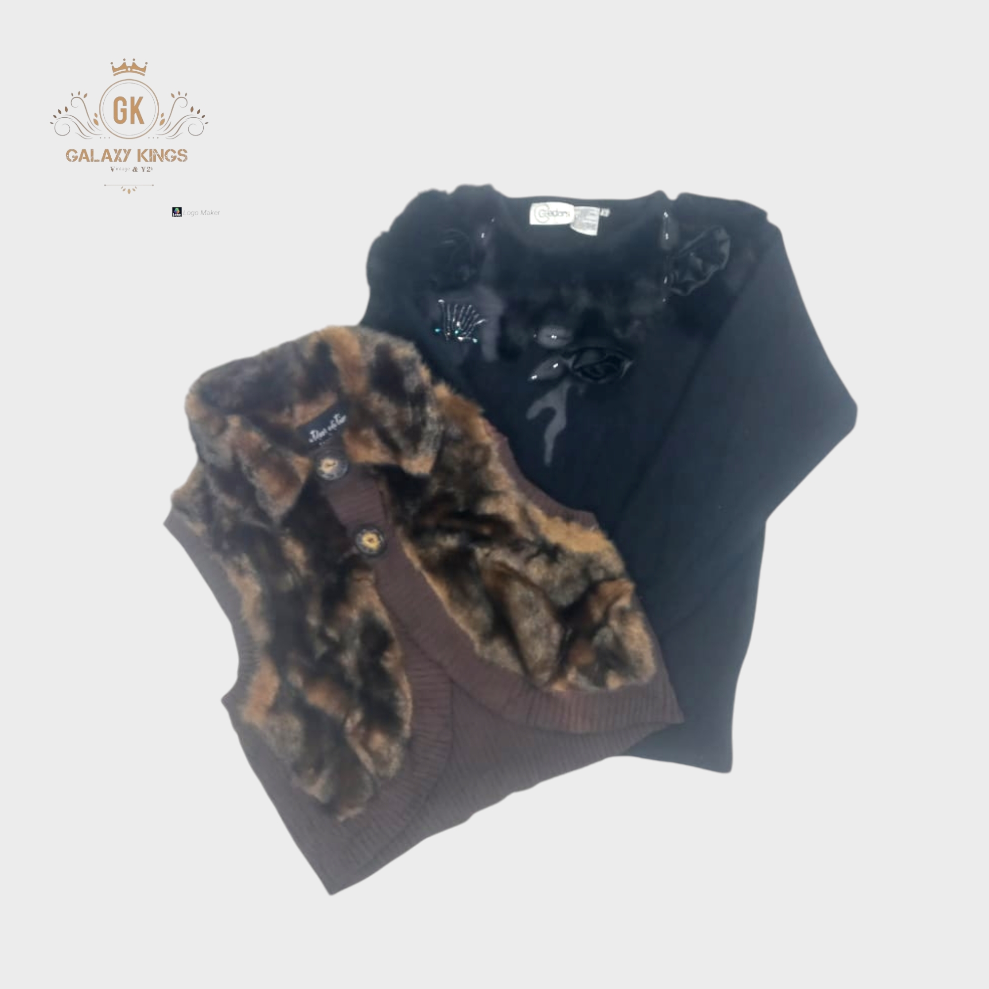 Pull en fourrure Y2K des années 90