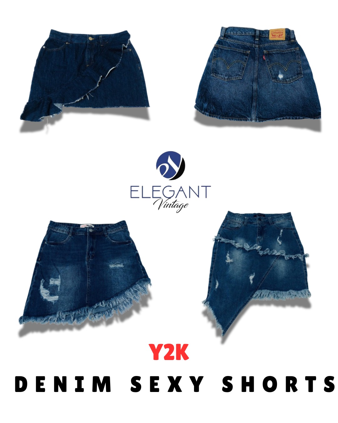 Y2K Denim Mix Skirts - EV1701