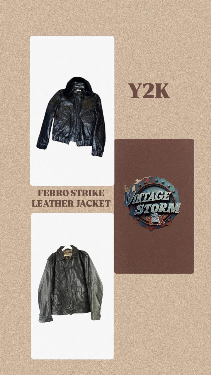 Y2K Ferro Strike Leather Jacket