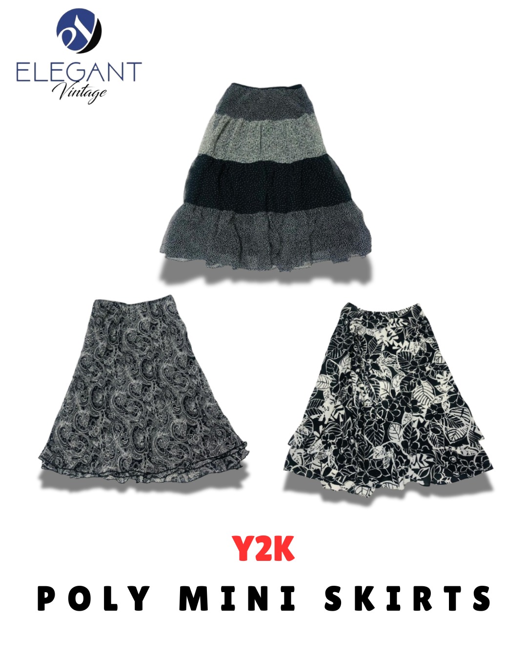Y2K Poly Mini Skirts - EV1713