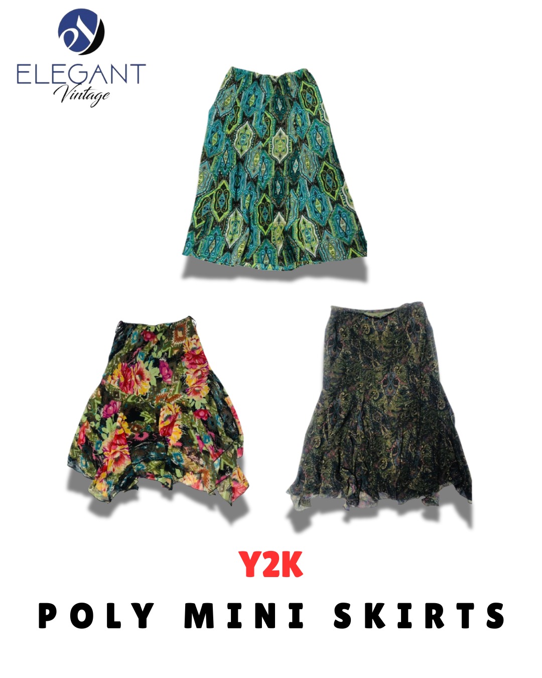 Y2K Poly Mini Skirts - EV1714