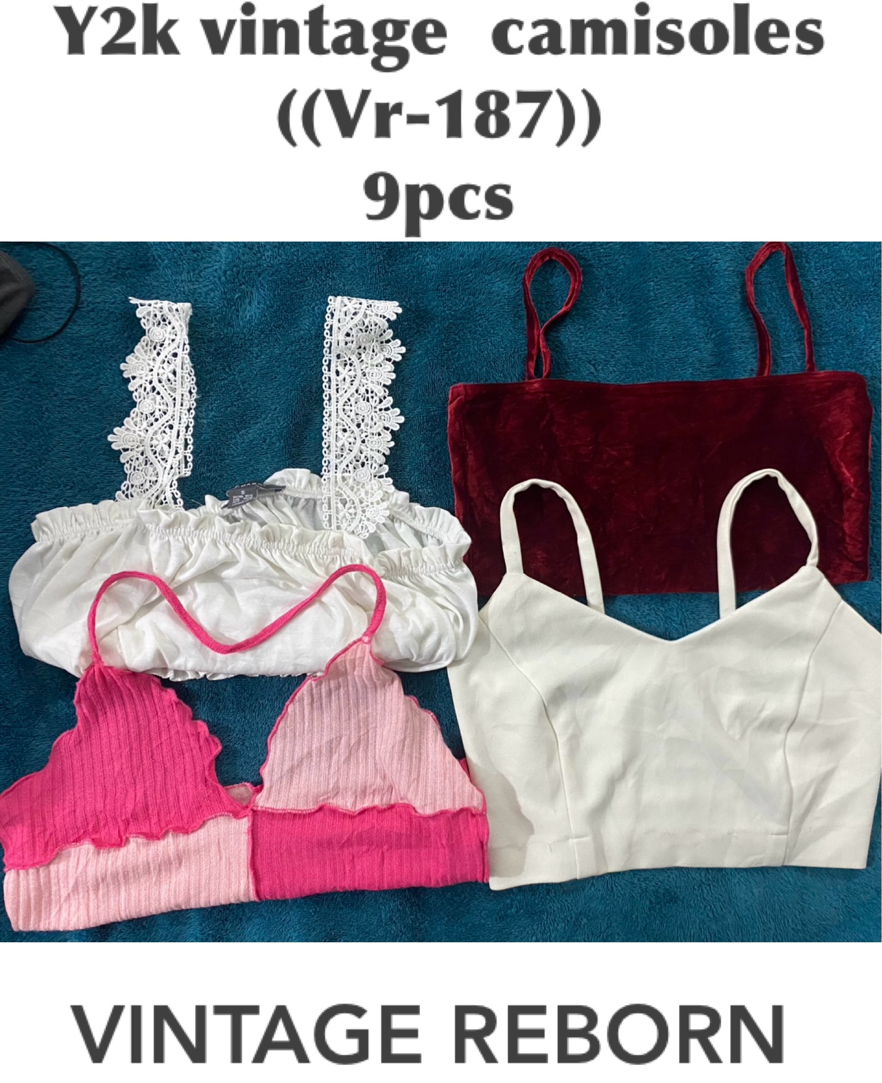 Y2K Coquette & Soft Girl:ヴィンテージキャミソールバンドル (Vr-187)