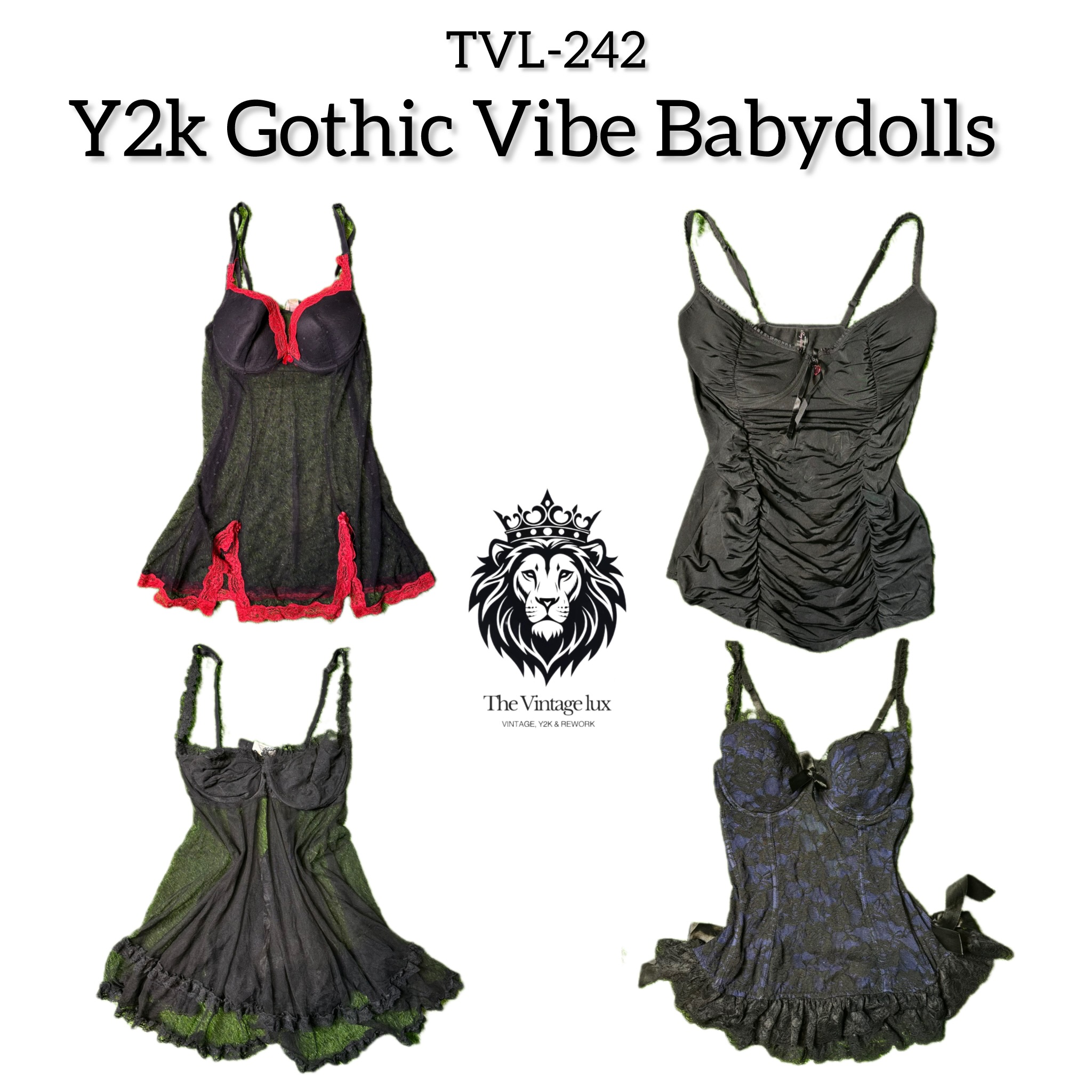 Y2Kゴシックバイブベビードール (TVL-242)