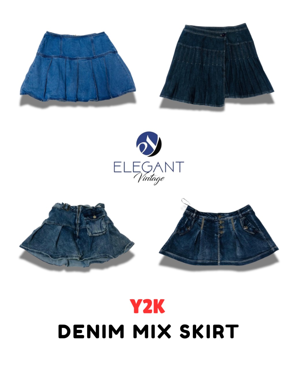 Y2K Denim Mix Skirts - EV1708