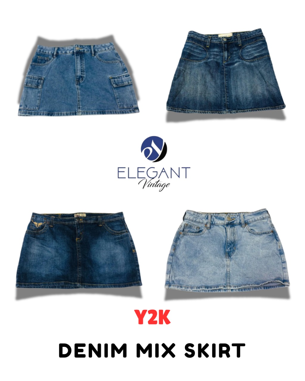 Y2K Denim Mix Skirts - EV1724
