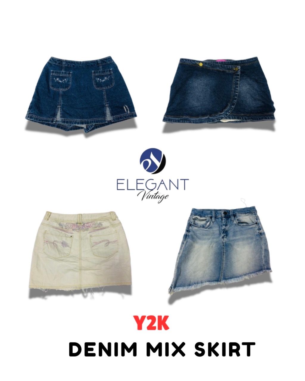 Y2K Denim Mix Skirts - EV1728