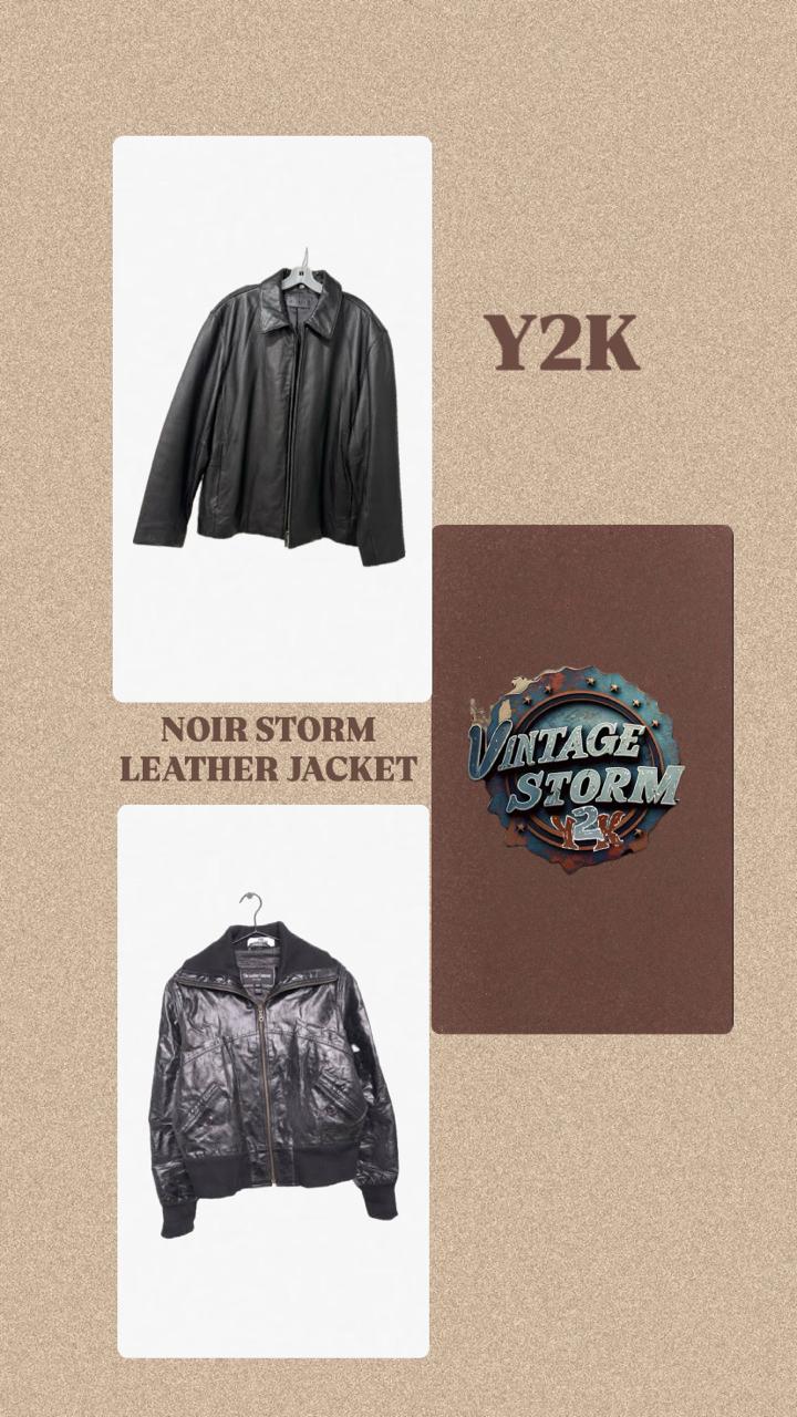 Y2K Noir Storm Leather Jackets