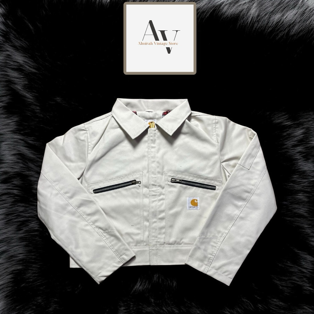 Veste cropped crème style rework Carahrtt