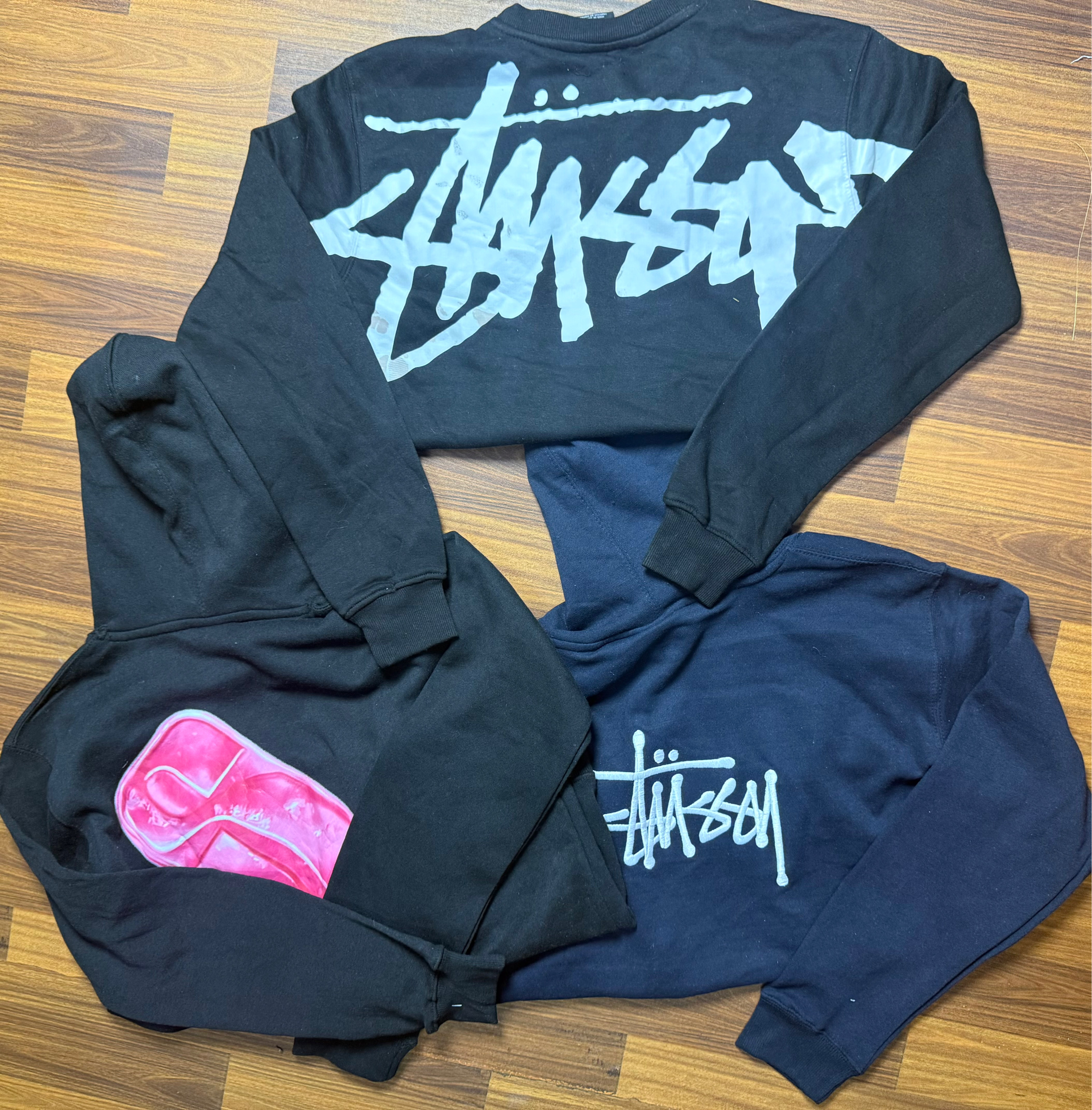 Rework style stussy hoodies and sweatshirts