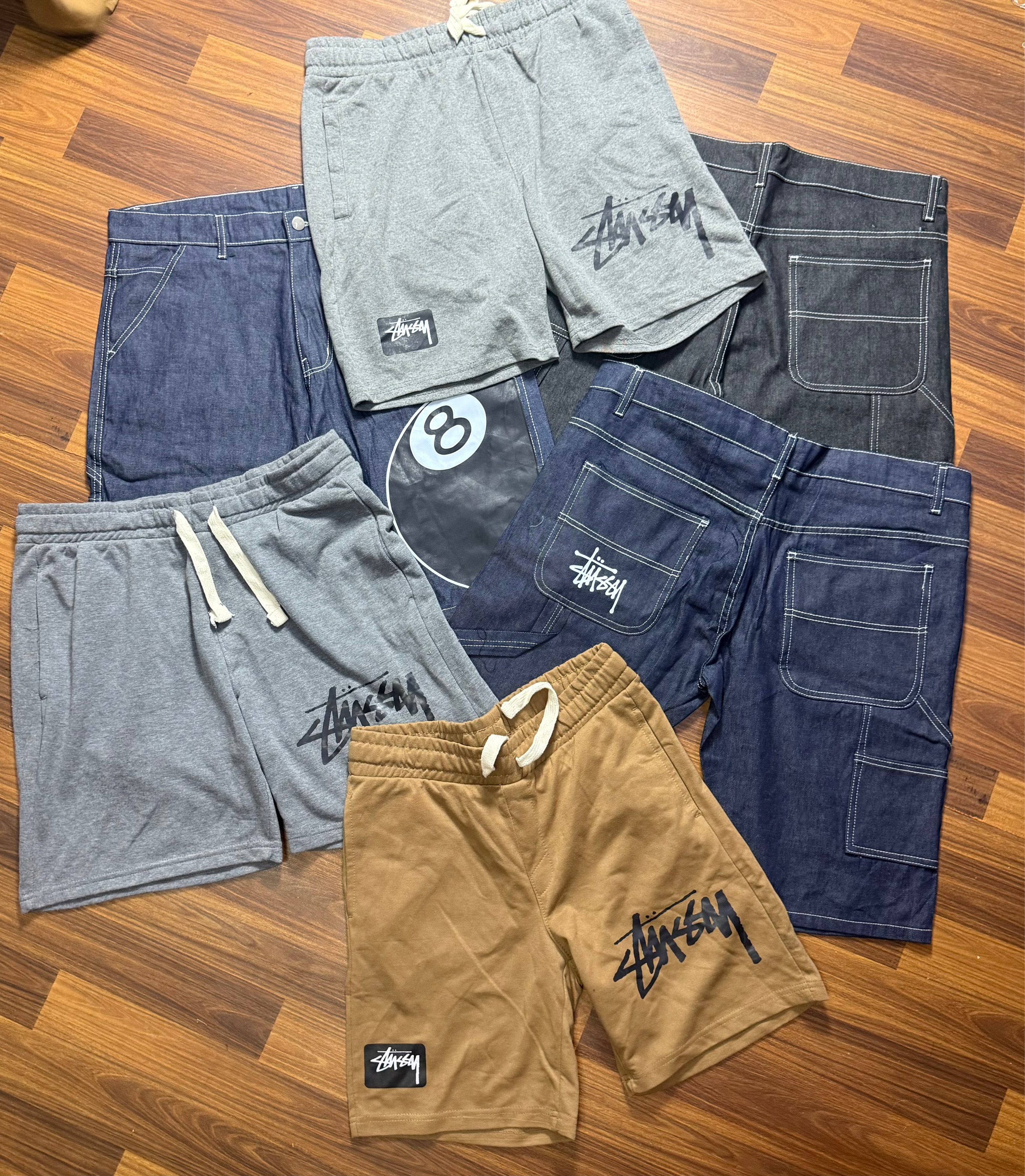 Stussy rework style denim and formal shorts