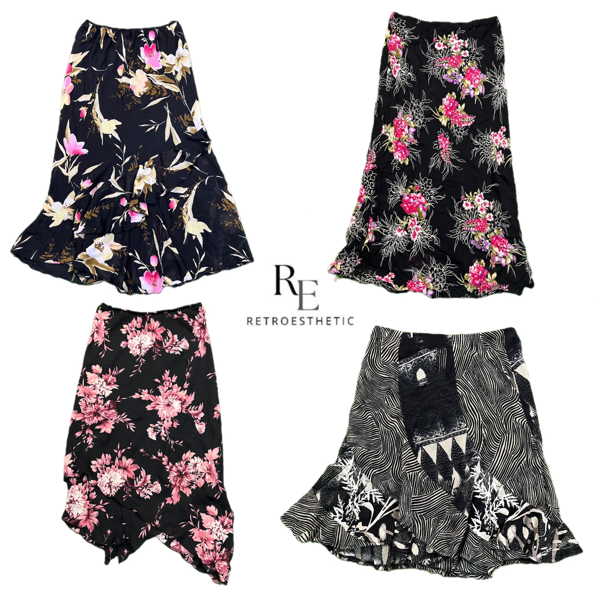 Y2K London Girl Romatic Maxi Skirts RE-2692