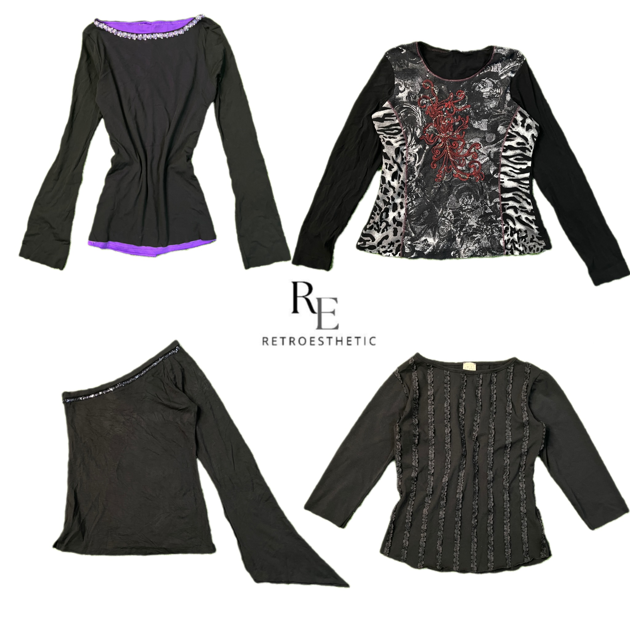 Y2K Date & Night Mesh Tops RE-2697