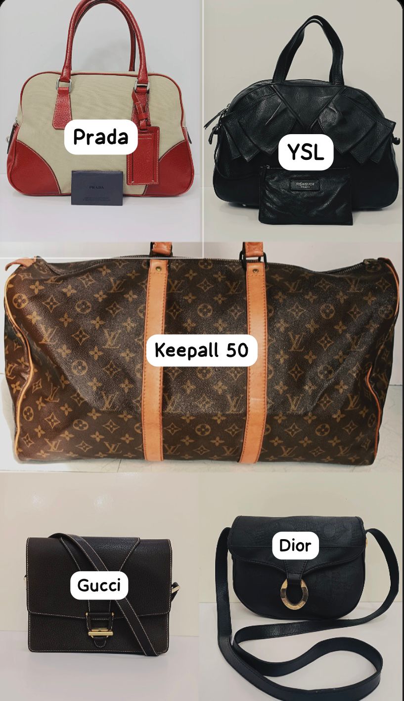 Louis Vuitton, Yves Saint Laurent, Christian Dior, Gucci & Prada Bundles of 5 Bags