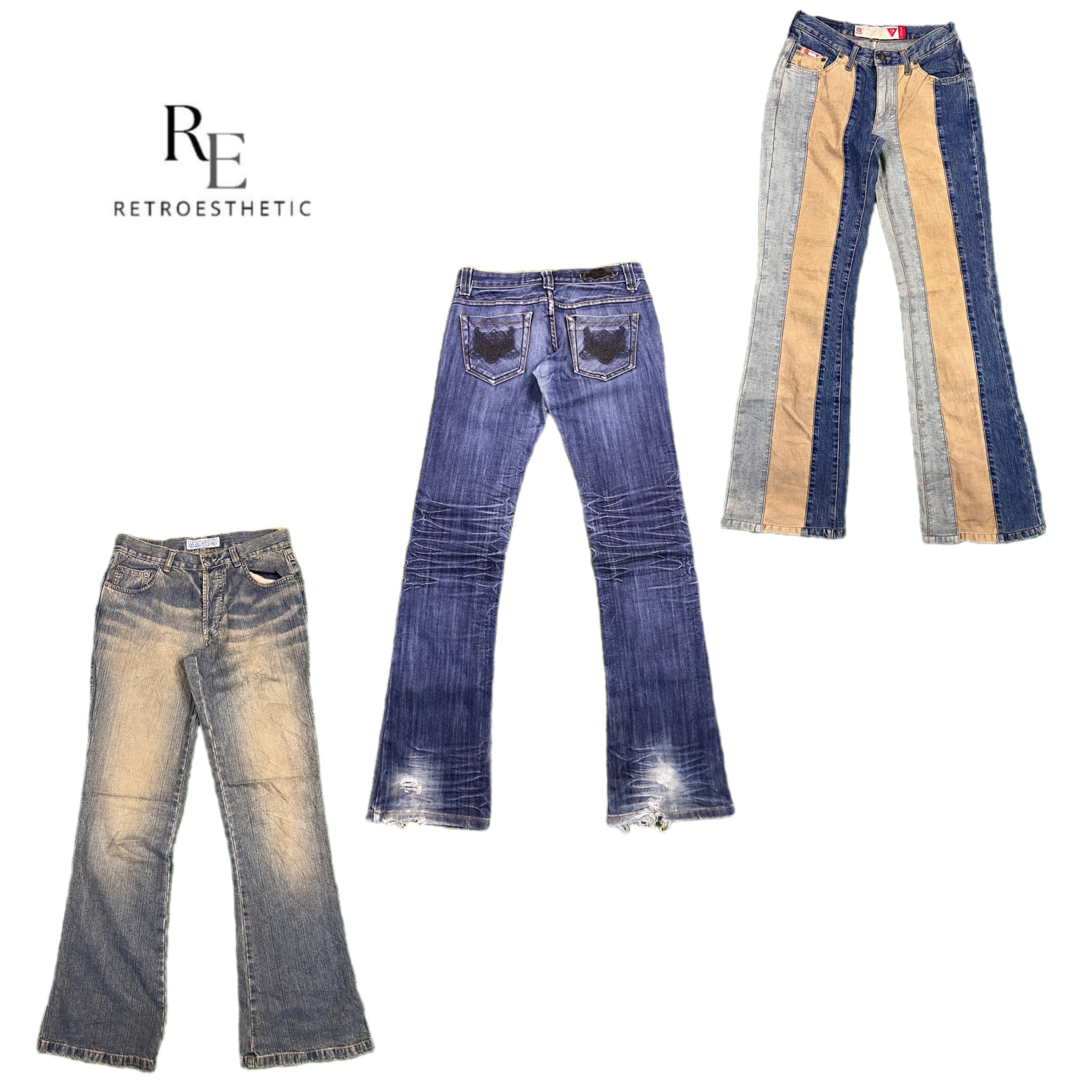 Y2K Britney Era Girl Denim Flare Jeans RE-2703