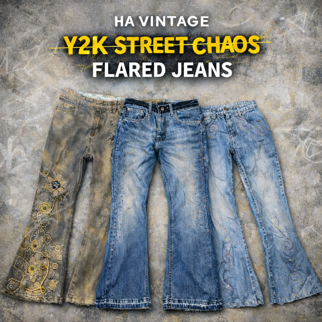 Y2K Street Chaos Flared Women Jeans