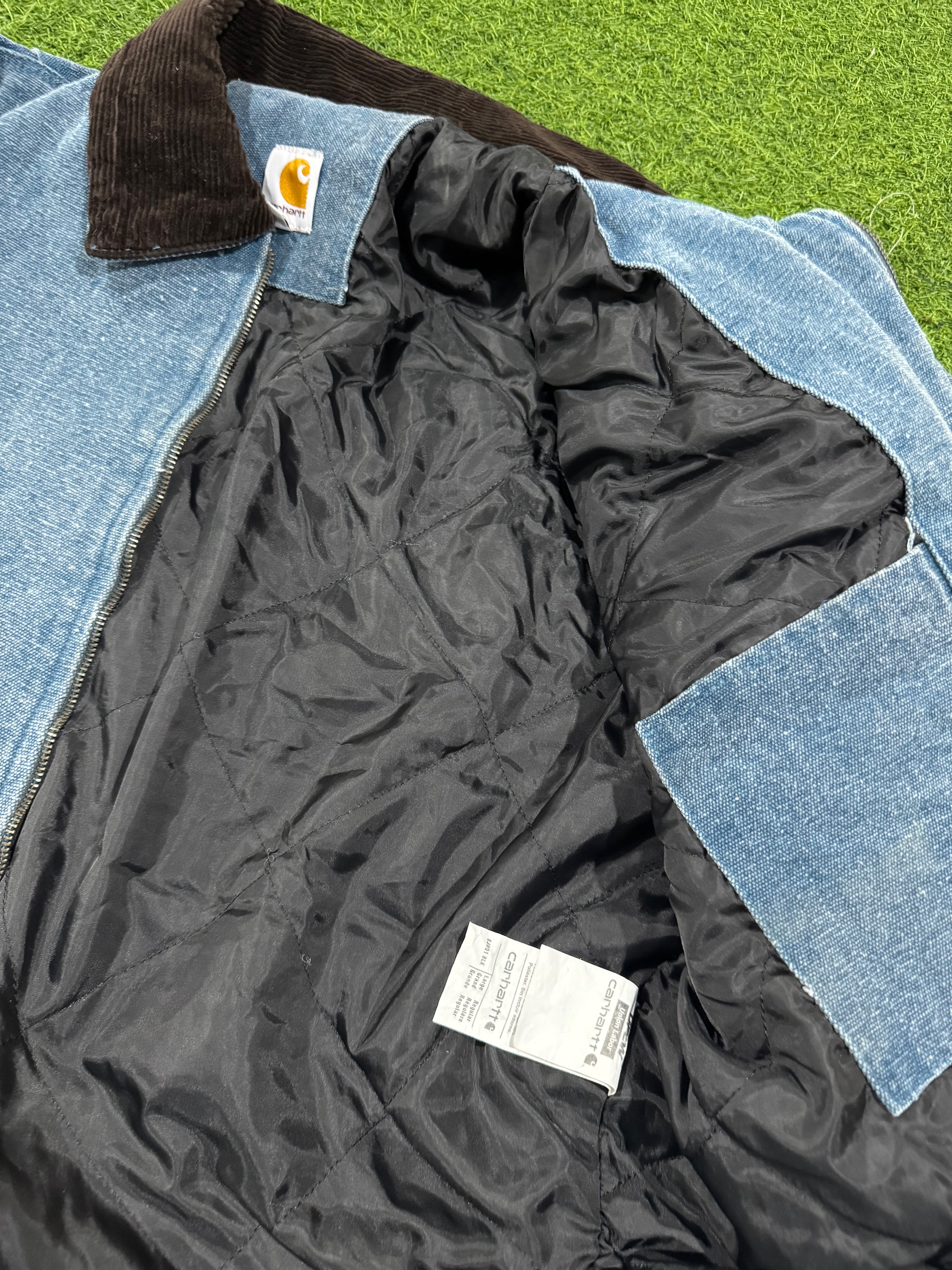 リワークスタイル カーハート アシッドウォッシュ スカイブルー デトロイトジャケット