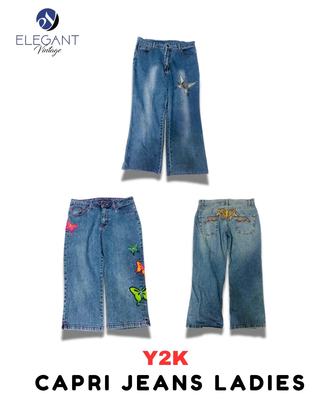 Y2K Capri Jeans Damen - EV1772