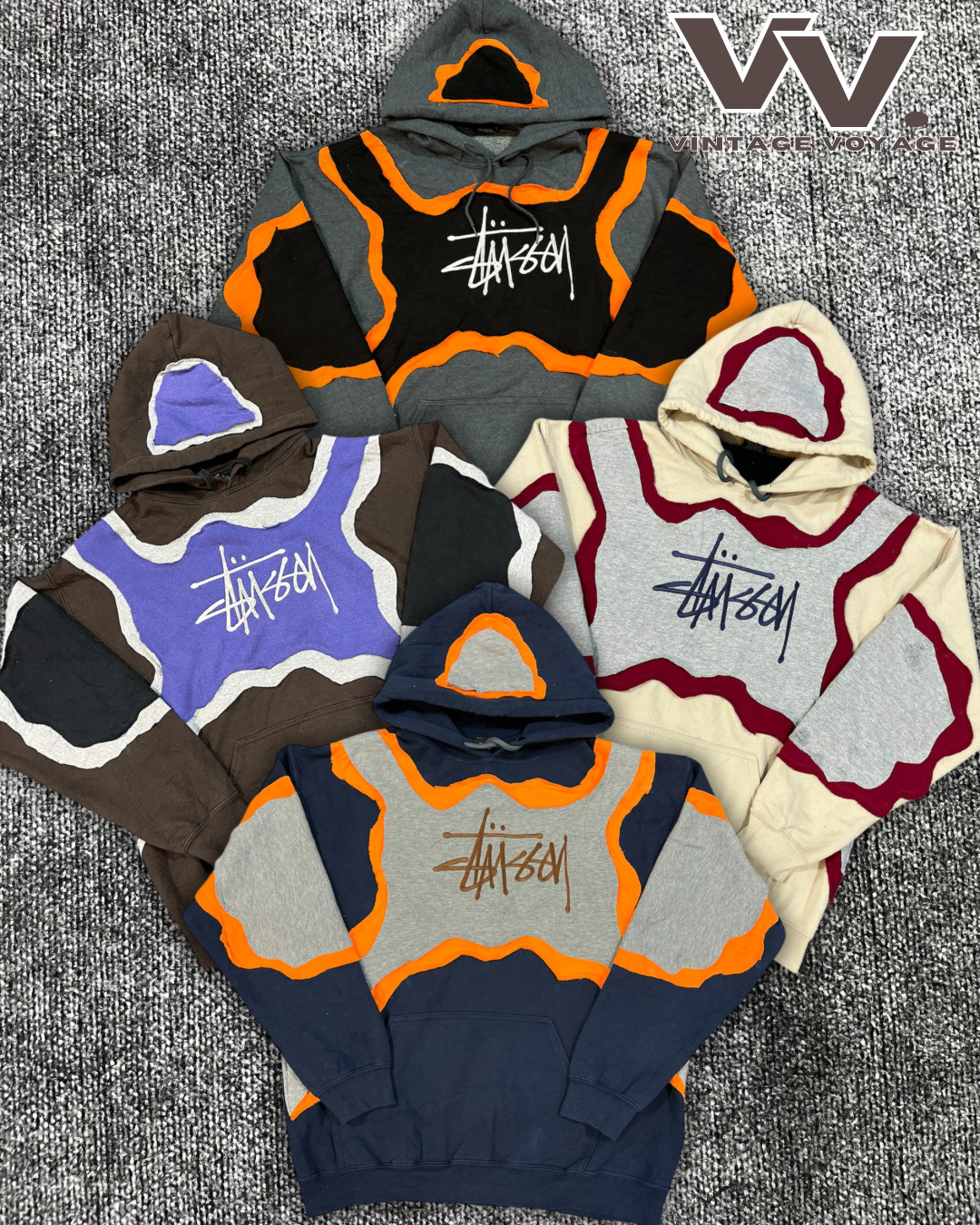 Stussy a retravaillé des hoodies patchwork stylés fous #2126