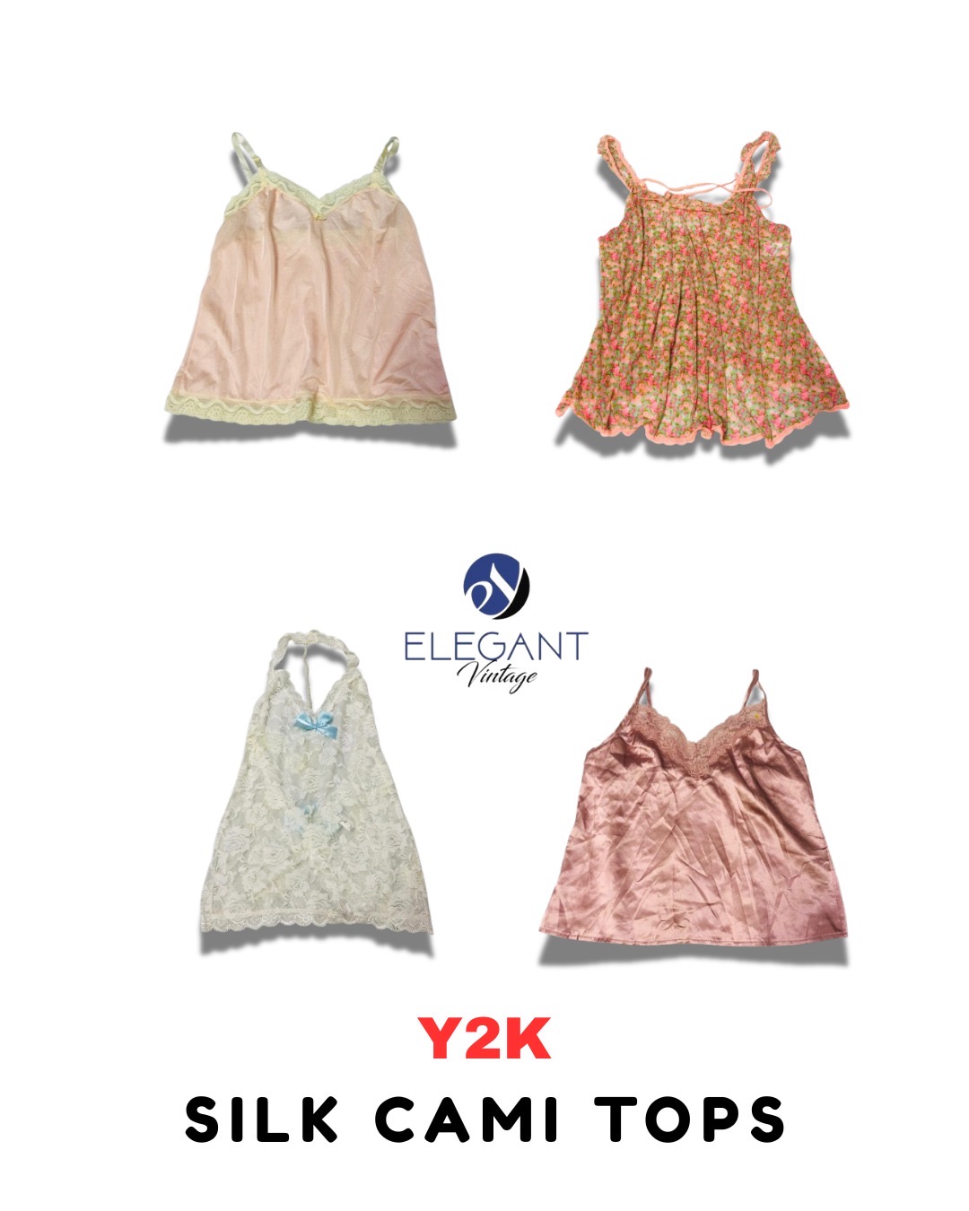 Y2K Silk Cami Tops - EV1782
