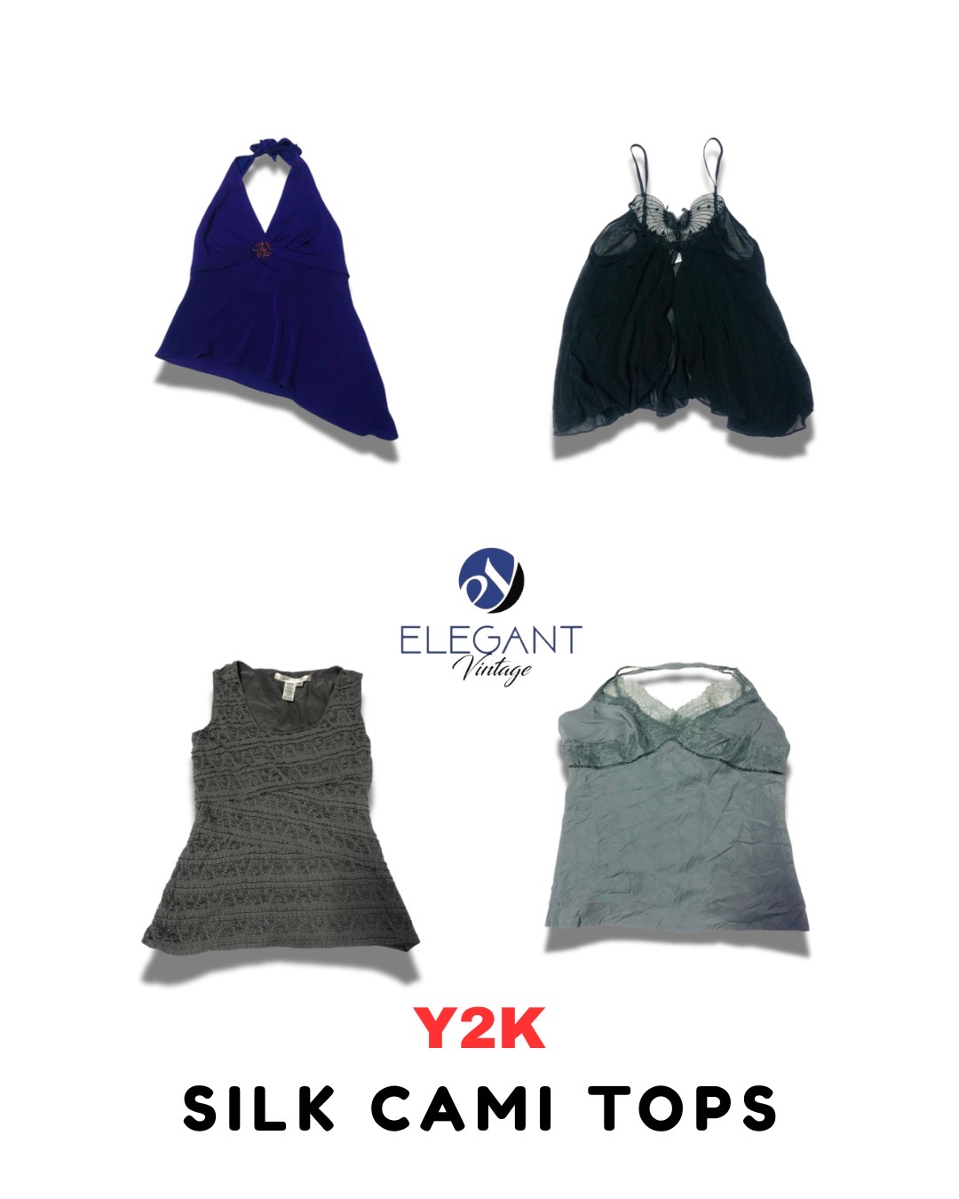 Y2K Silk Cami Tops - EV1784